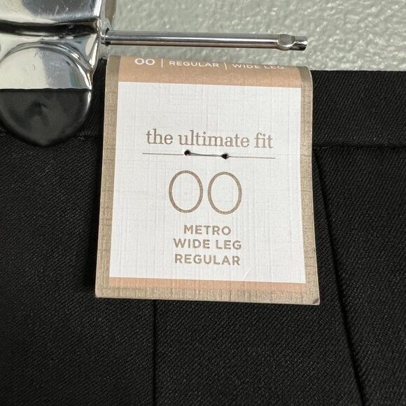 NWT Chico's Ultimate Fit Metro Wide Leg Trouser Dress Pants Black 00 US Size‎ 2 - Picture 6 of 9